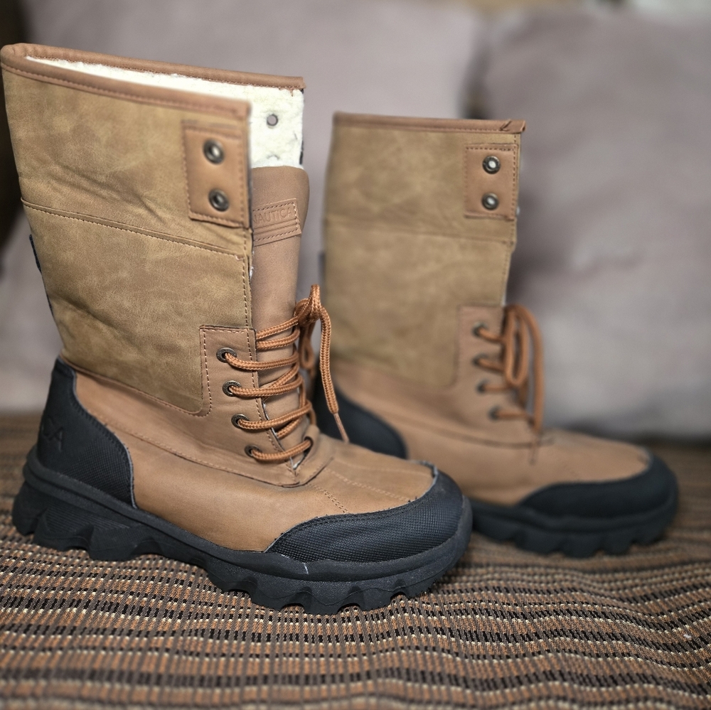 Nautica Industrial Tan and Black Boots